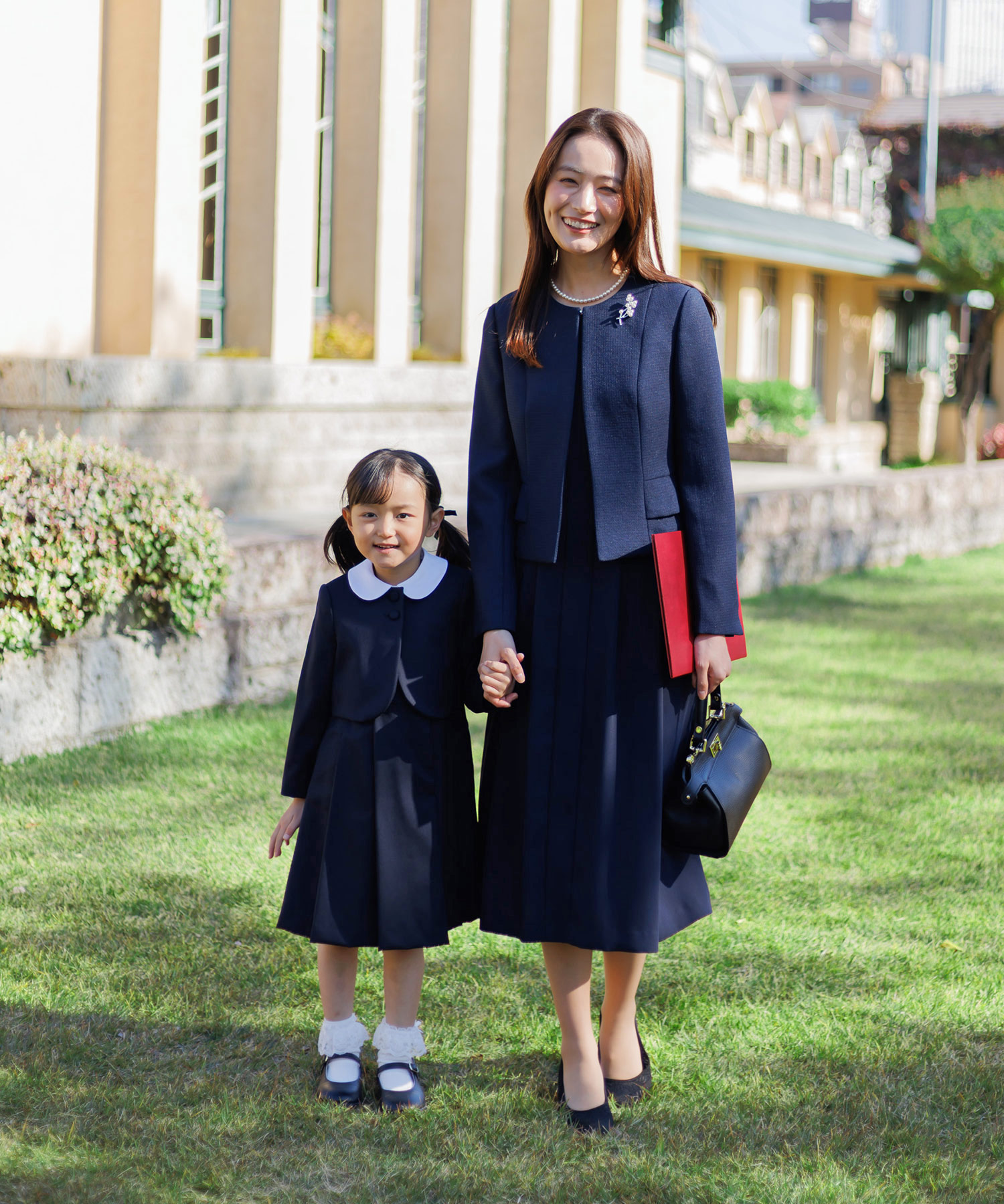 【WEB限定】【洗える】【24SP新作】ノーカラージャケット＆フレアワンピース/セレモニー/卒業式（卒園式）/入学式（入園式）/学校行事/七五三/お宮参り/オフィス