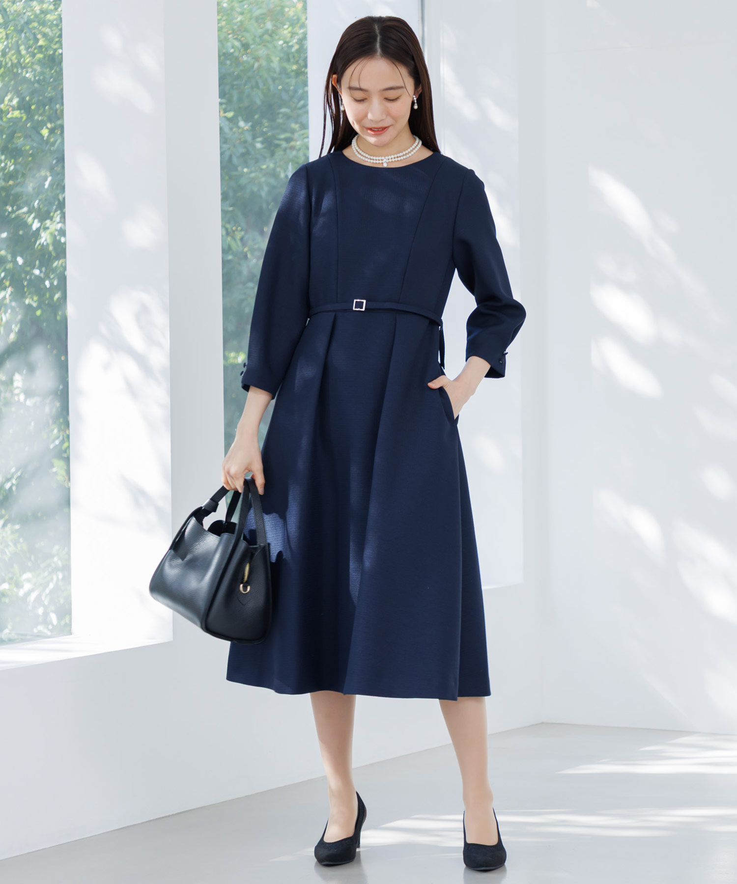  [単品]8分袖セレモニーワンピース(セットアップ可）ジャケット品番0410920