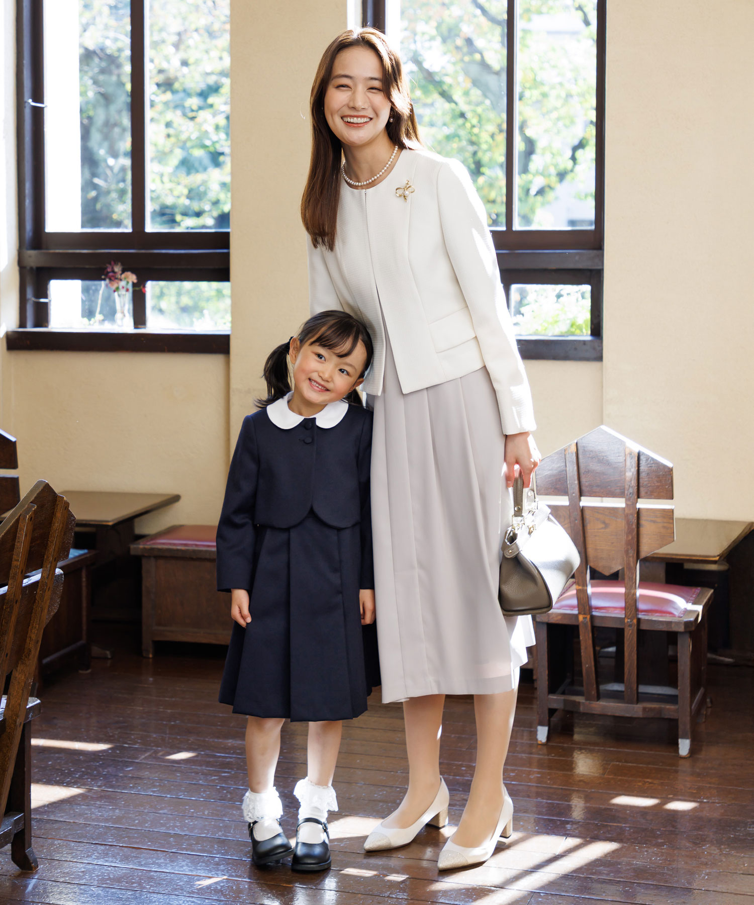 【WEB限定】ノーカラージャケット＆フレアワンピース