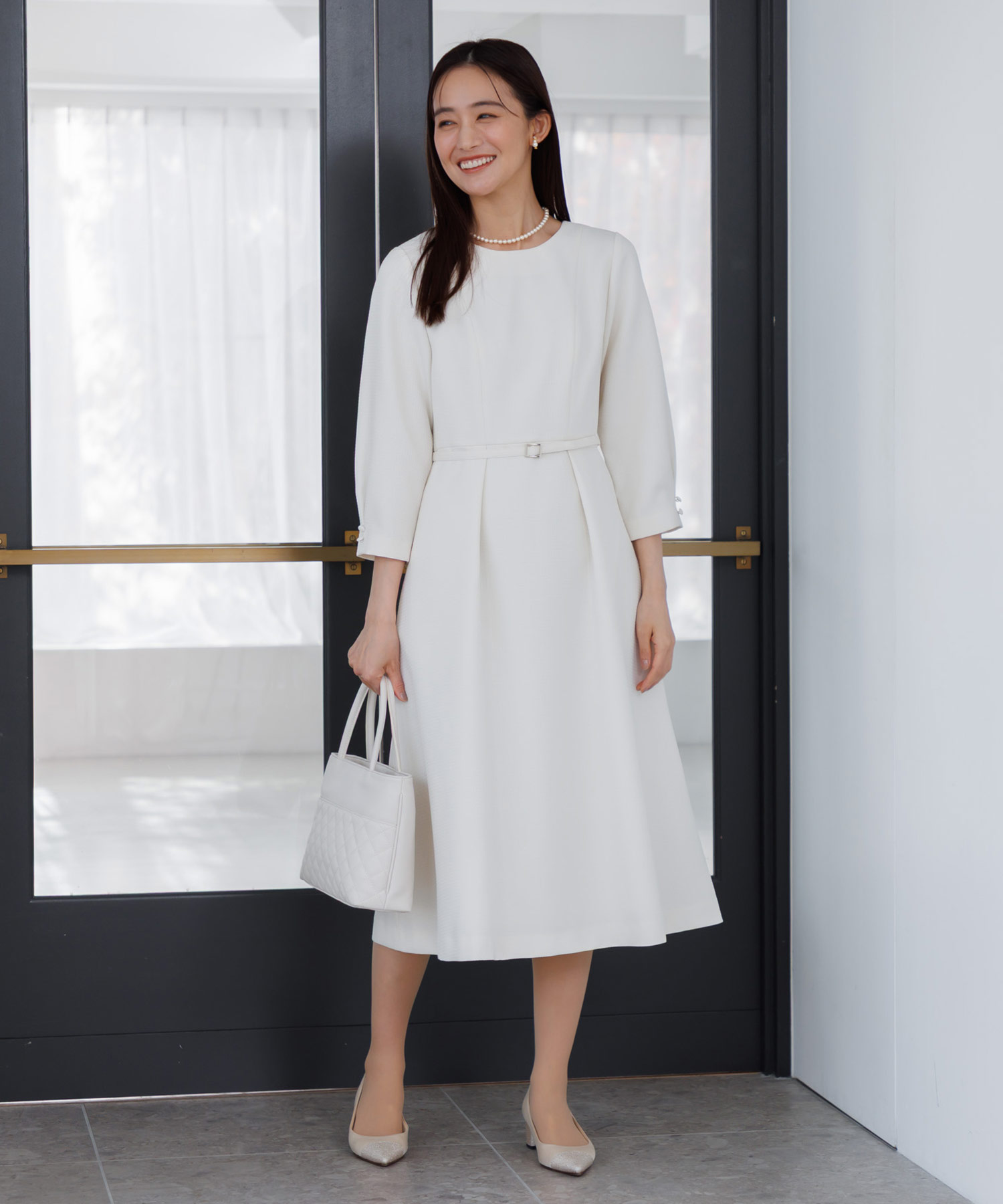  [単品]8分袖セレモニーワンピース(セットアップ可）ジャケット品番0410920