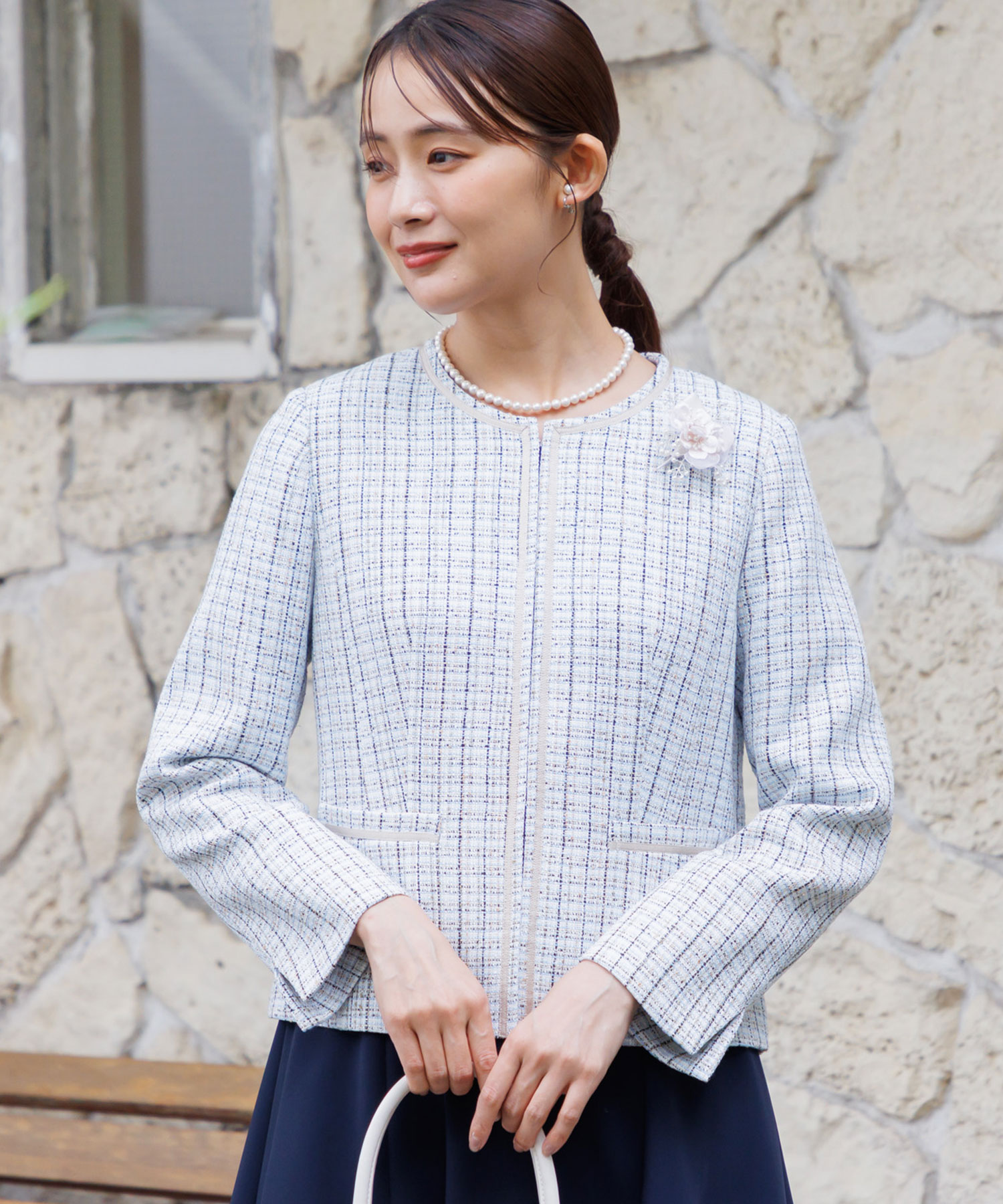 ミックスツィードジャケット/単品