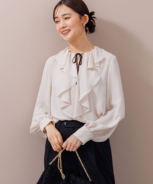 【troisiemechaco】ラッフルフリルブラウス単品/セレモニー