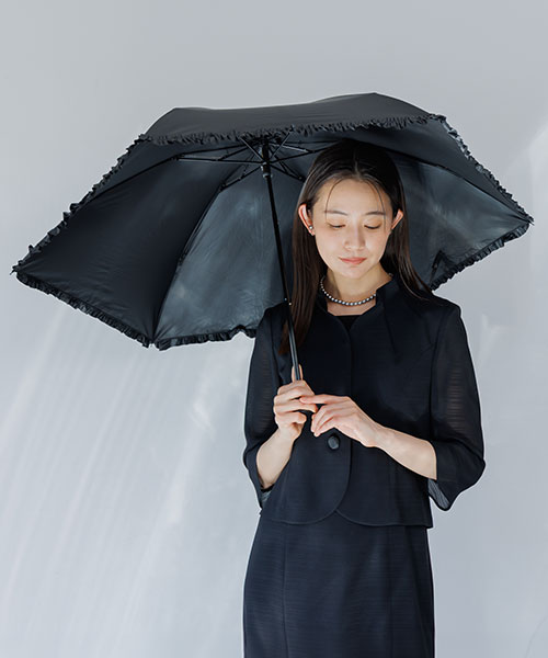 【晴雨兼用】折り畳み傘/一級遮光/ブラックフォーマル対応